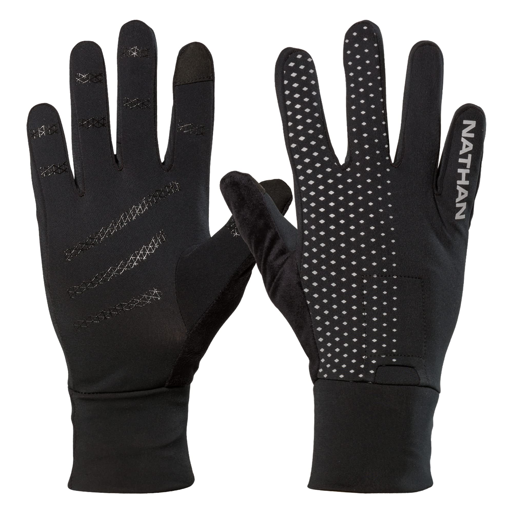 nathan-reflective-running-gloves-with-touchscreen-fingers-and-strobe-light-pocke image 8