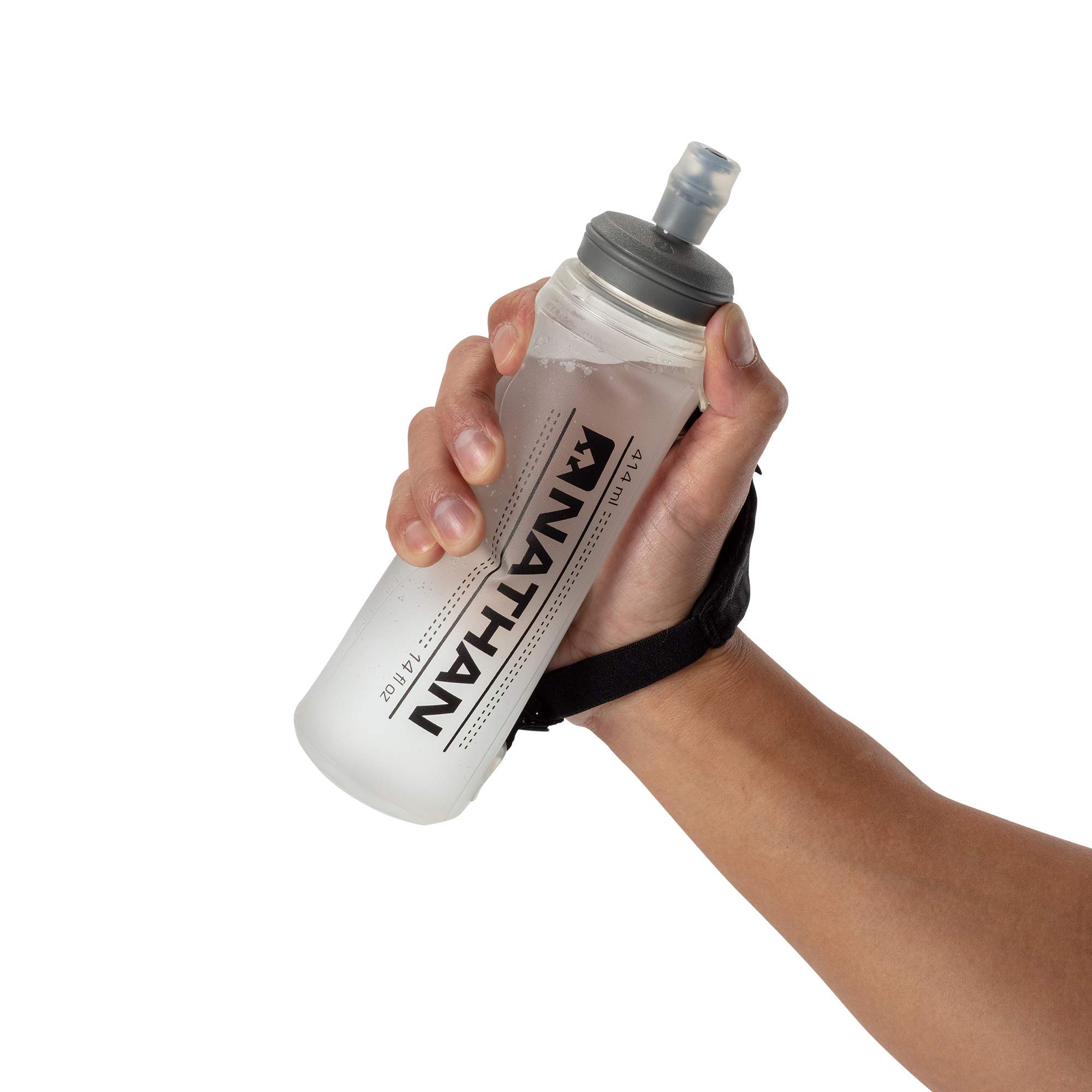 nathan-pinnacle-lite-handheld-14oz-flask-soft-water-bottle-with-integrated-hand- image 6