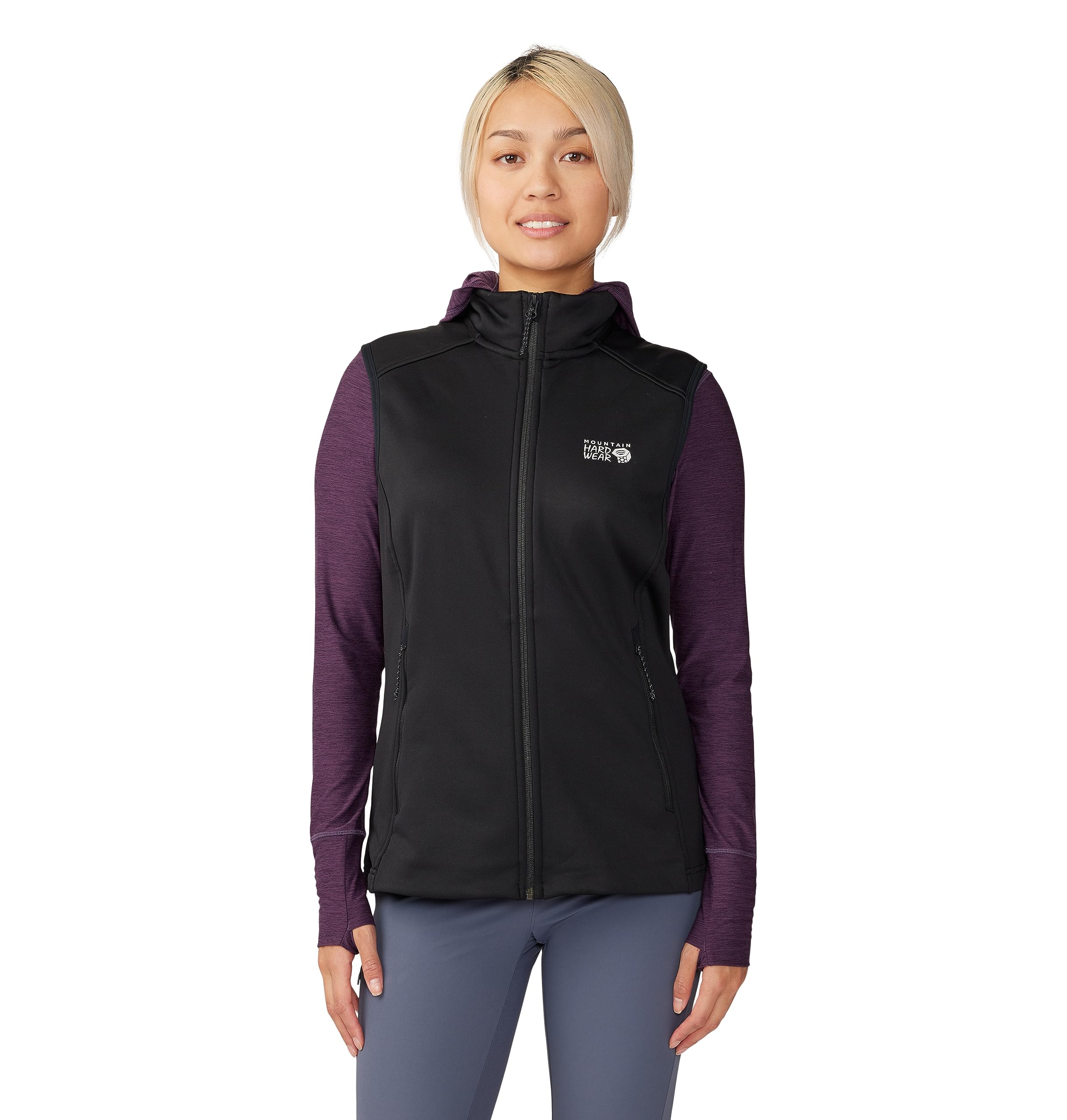 mountain-hardwear-sendura-vest-women-s-slim-fit-stretch-fleece-vest-with-brushed image 6