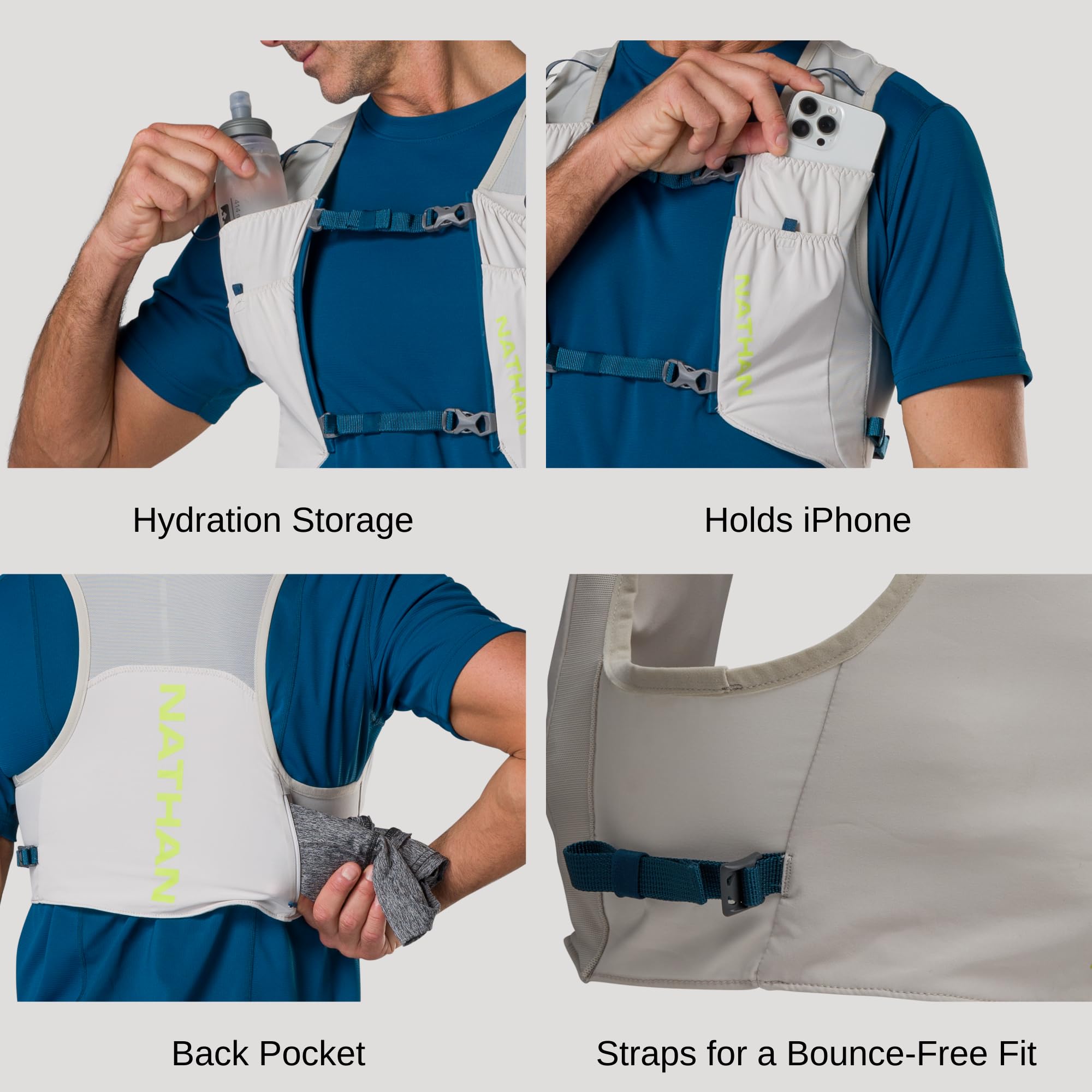 nathan-pinnacle-featherlite-1-5l-running-hydration-vest-ultra-lightweight-compre image 2