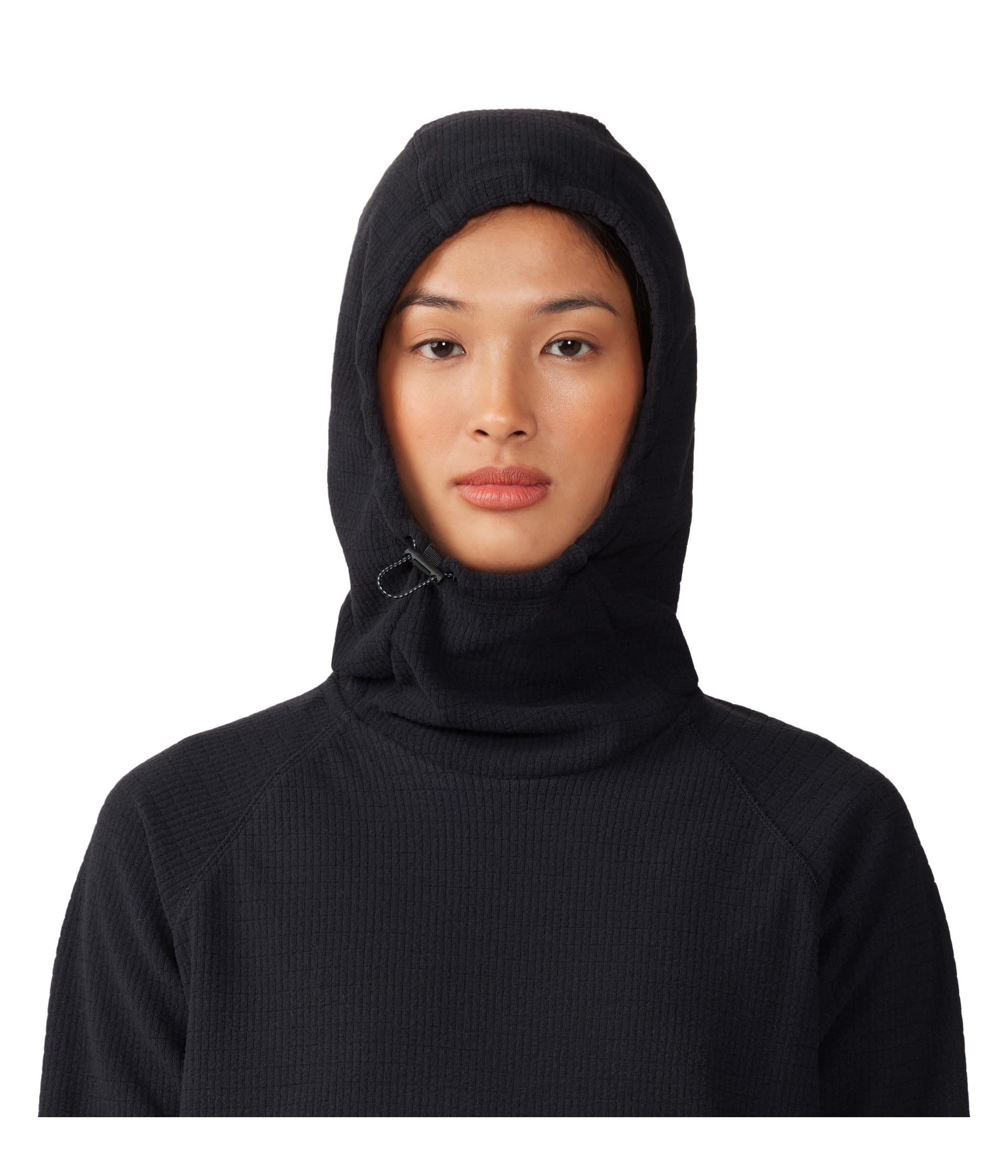 mountain-hardwear-summit-grid-tunic-hoodie-half-zip-fleece-mid-layer-with-scuba- image 5