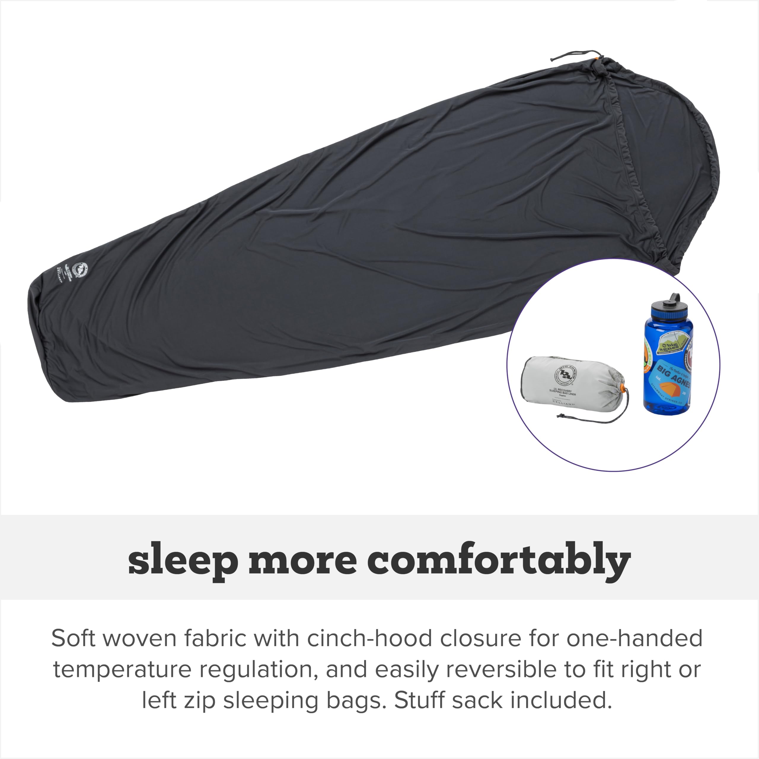big-agnes-ul-recovery-sleeping-bag-liner-ultralight-celliant-technology-liner-fo image 5