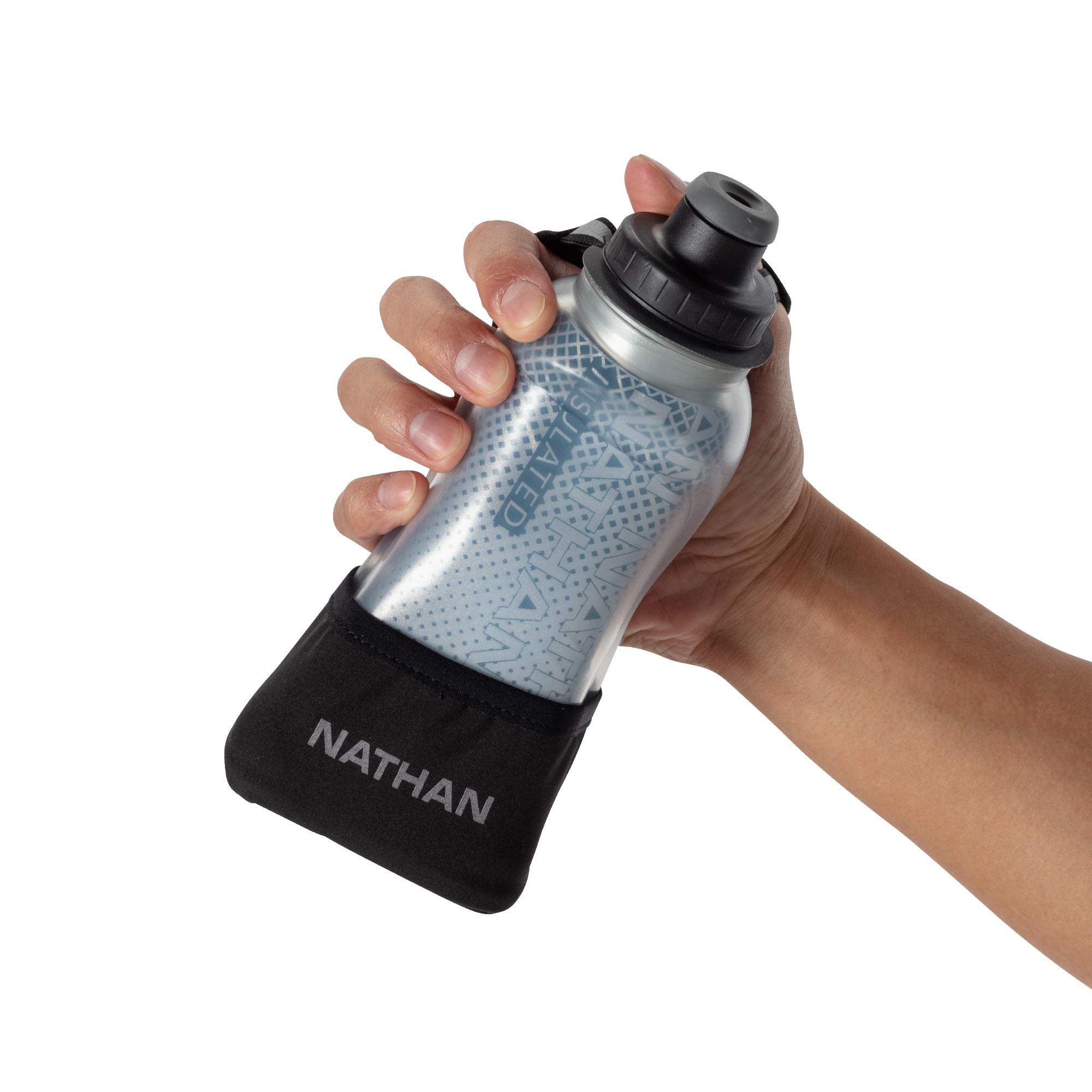 nathan-quick-squeeze-lite-12oz-handheld-running-water-bottle-with-adjustable-no- image 4