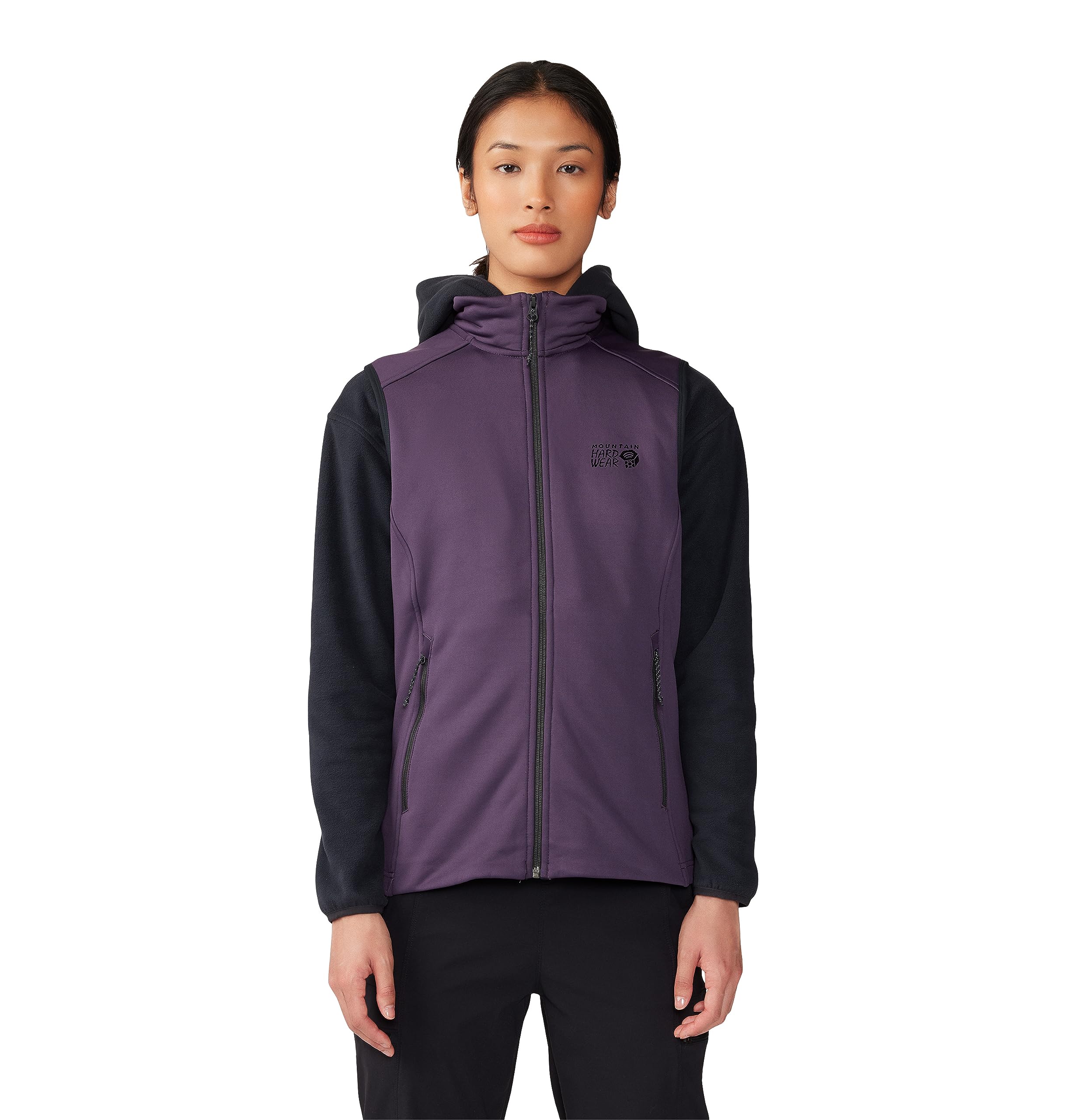 mountain-hardwear-sendura-vest-women-s-slim-fit-stretch-fleece-vest-with-brushed image 8