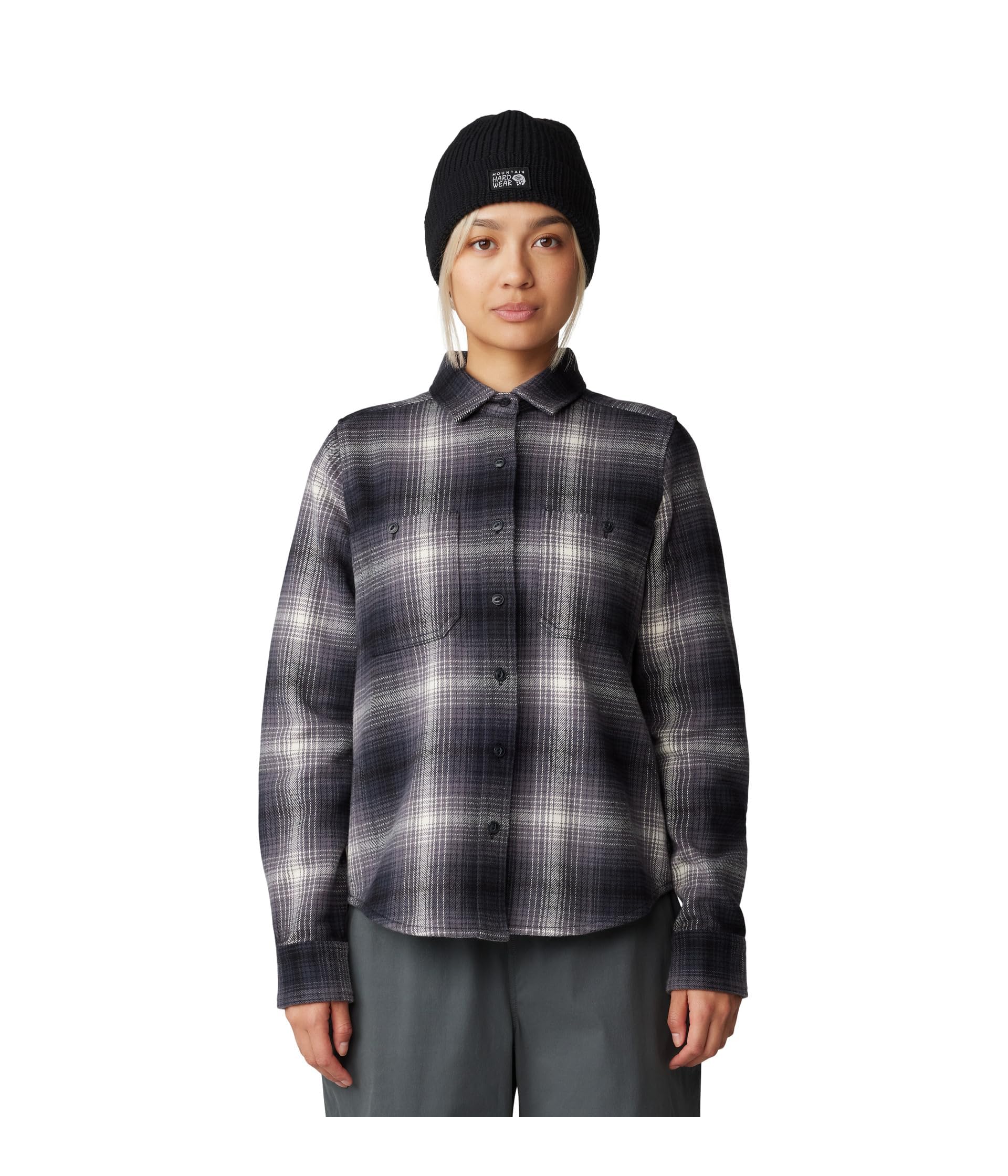 mountain-hardwear-plusher-long-sleeve-shirt-women-s-organic-cotton-flannel-butto image 8