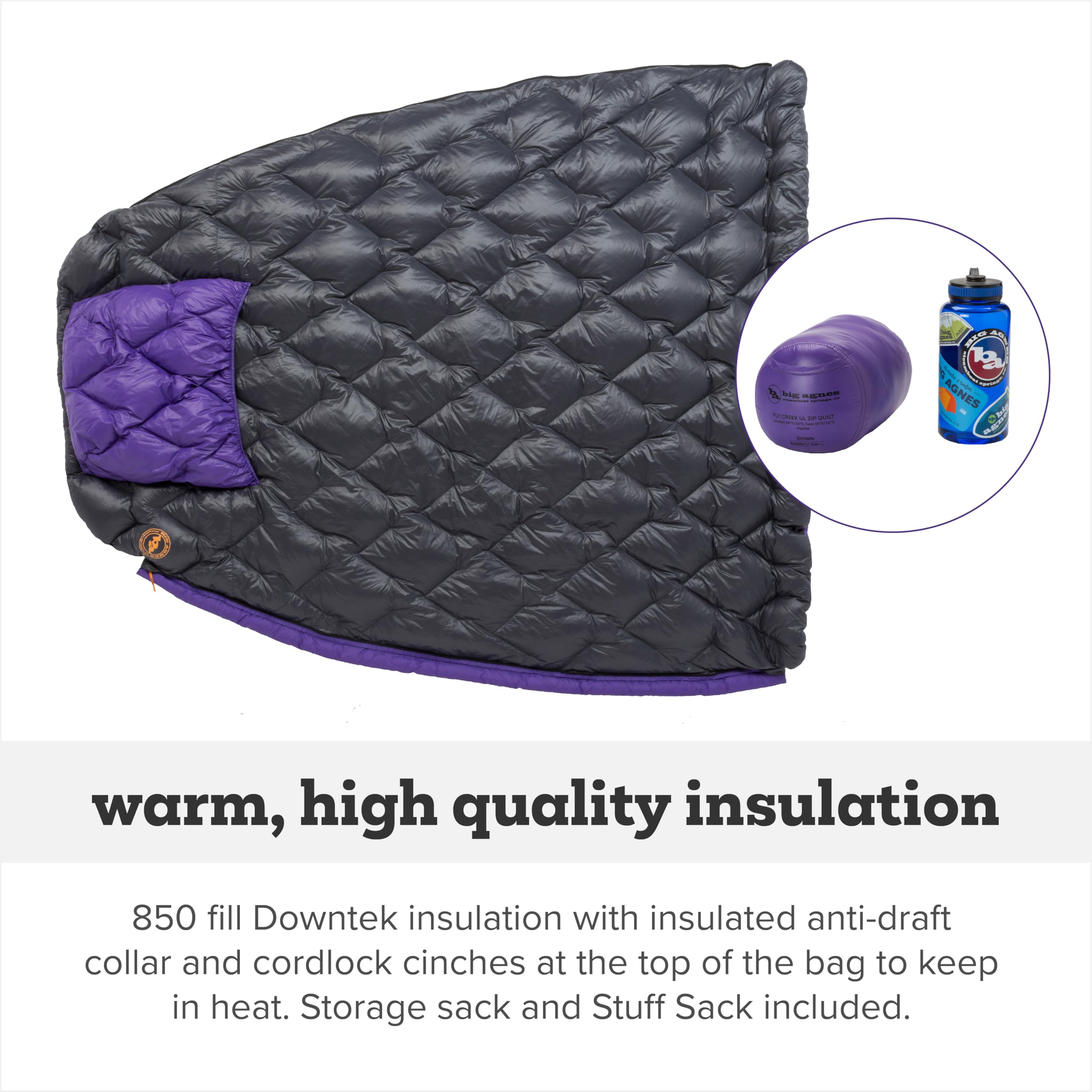 big-agnes-fly-creek-ul-50-f-zip-quilt-ultralight-850-fill-down-sleeping-bag-quil image 5