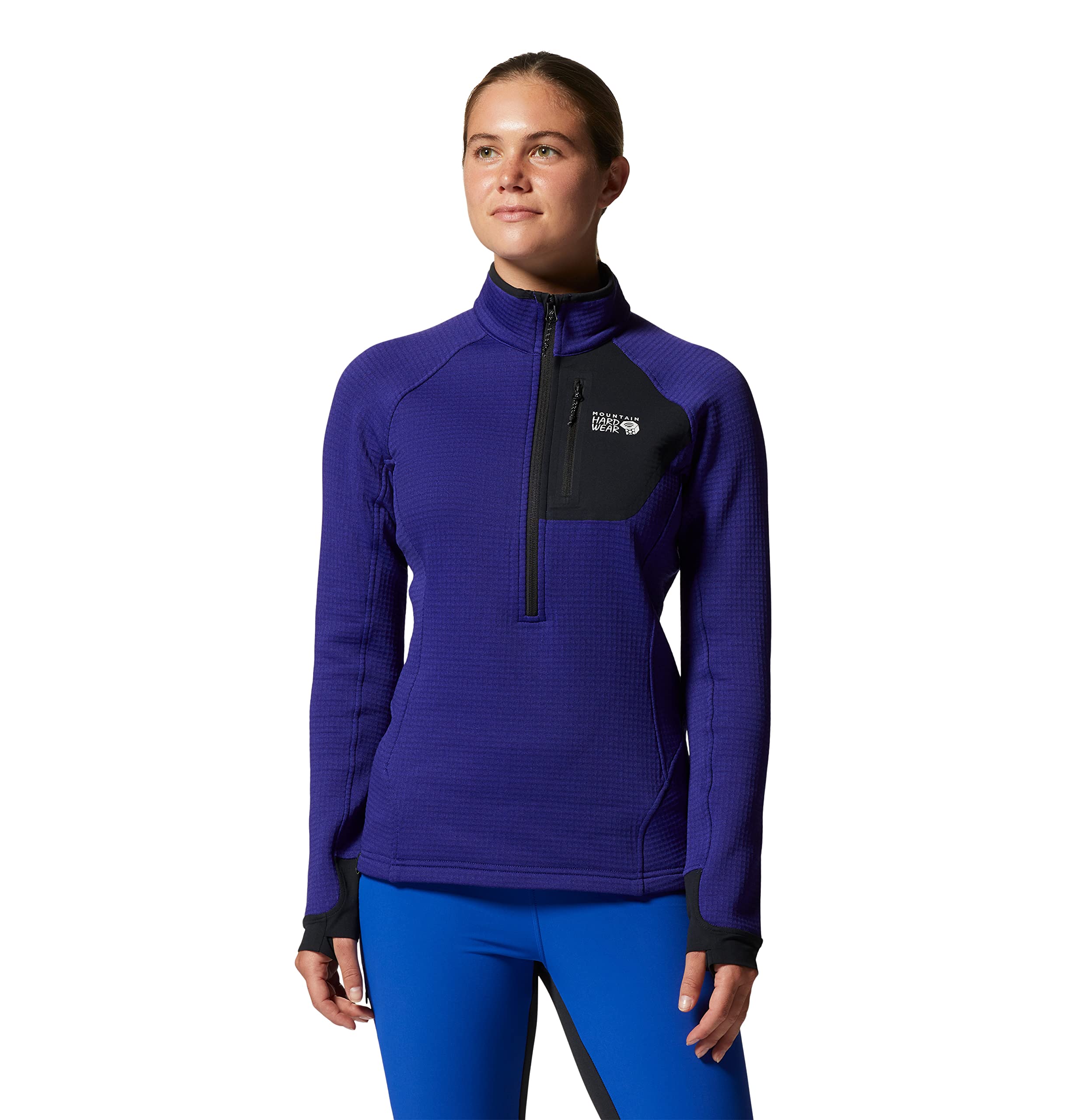 mountain-hardwear-polartec-power-grid-1-2-zip-jacket-double-brushed-recycled-fle image 7