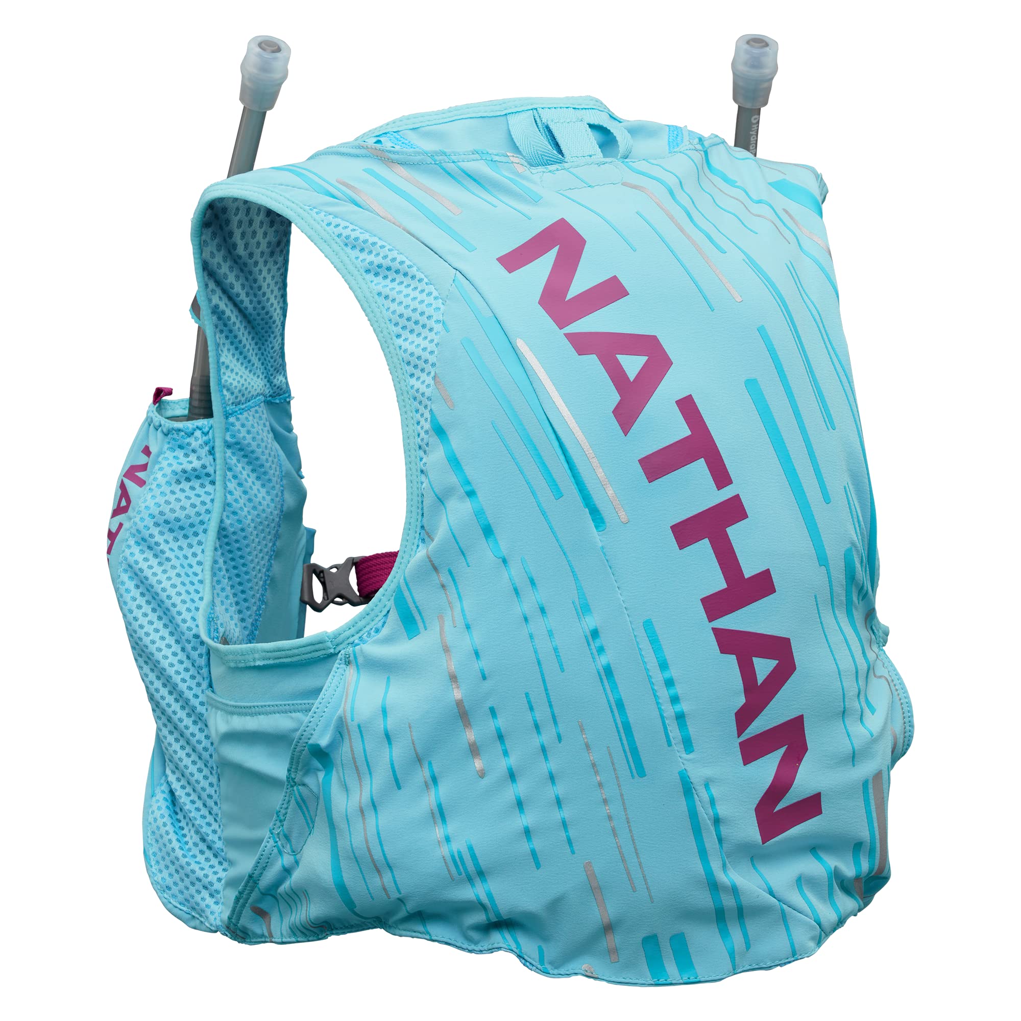 nathan-pinnacle-hydration-running-vest-backpack-4l-with-two-20oz-soft-flasks-lig image 3