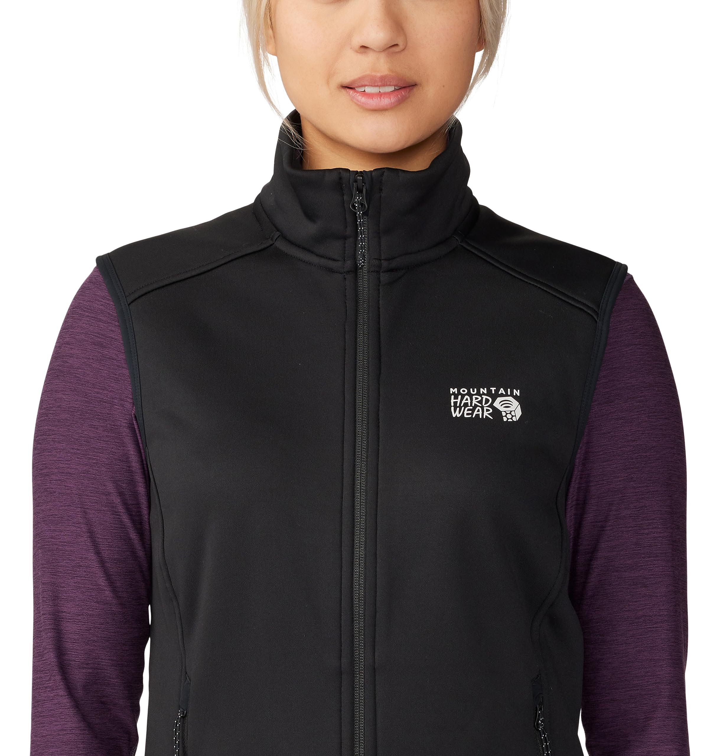 mountain-hardwear-sendura-vest-women-s-slim-fit-stretch-fleece-vest-with-brushed image 4