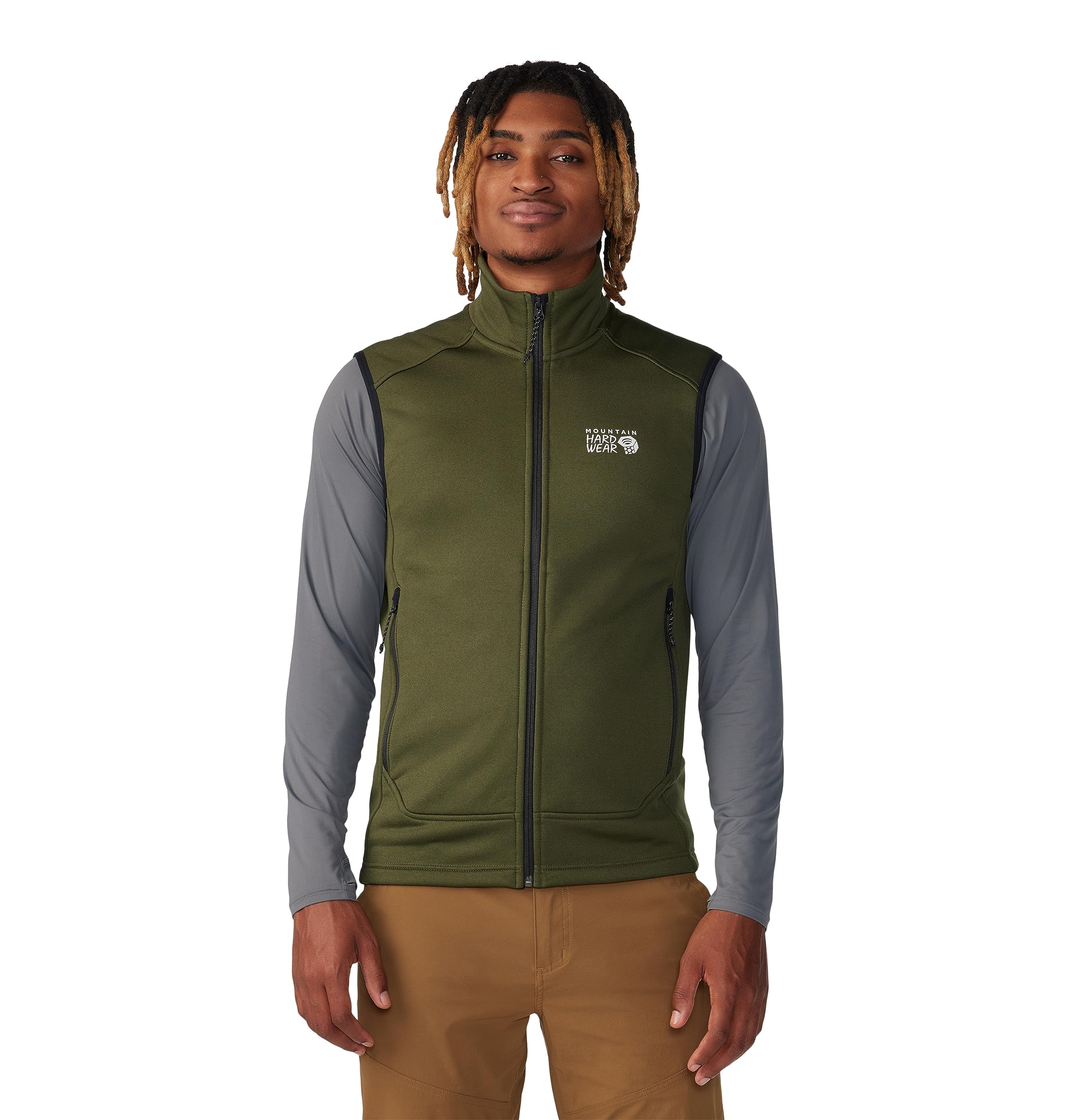 mountain-hardwear-sendura-men-s-fleece-vest-slim-fit-stretch-trail-fleece image 1