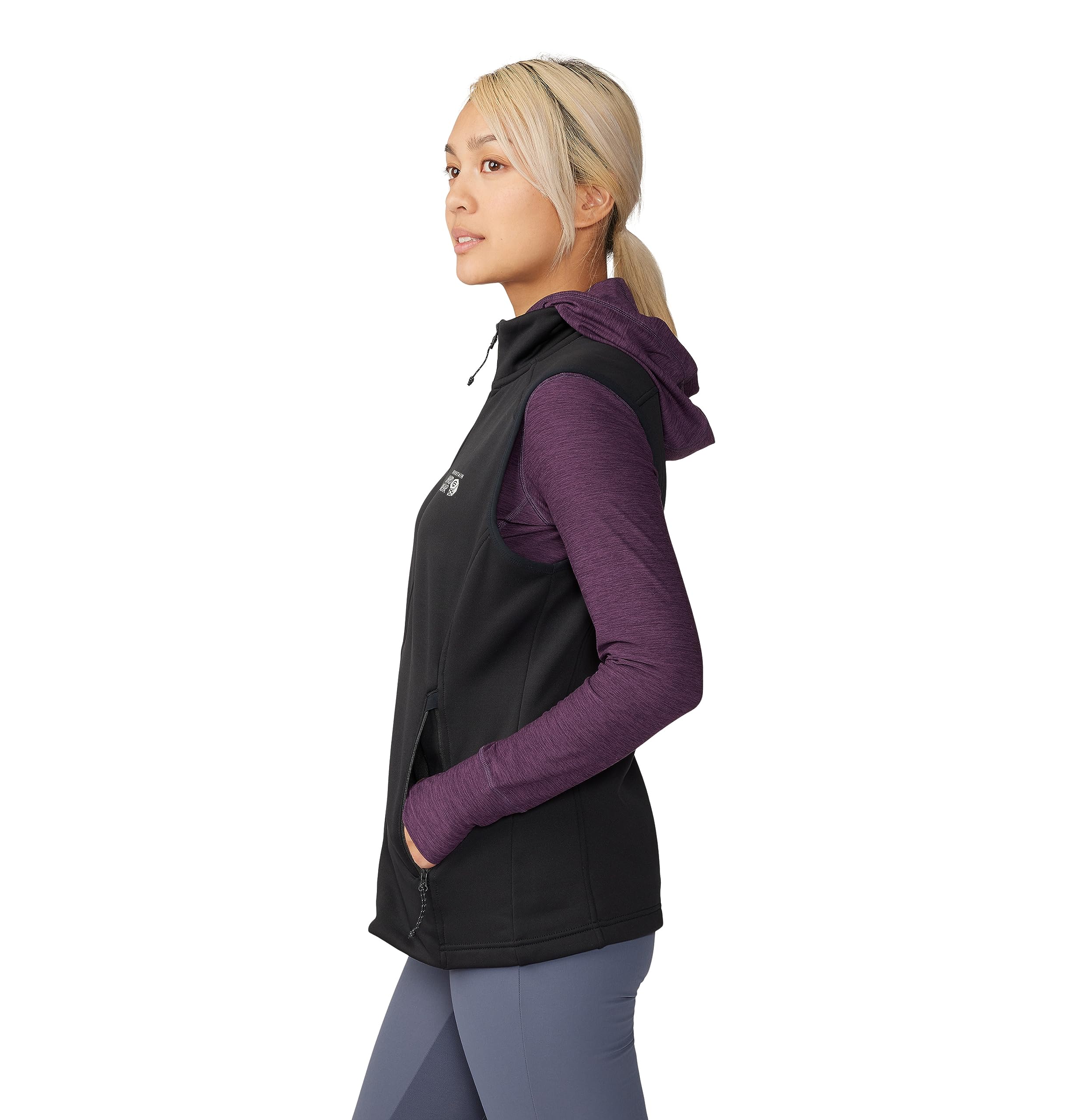 mountain-hardwear-sendura-vest-women-s-slim-fit-stretch-fleece-vest-with-brushed image 3