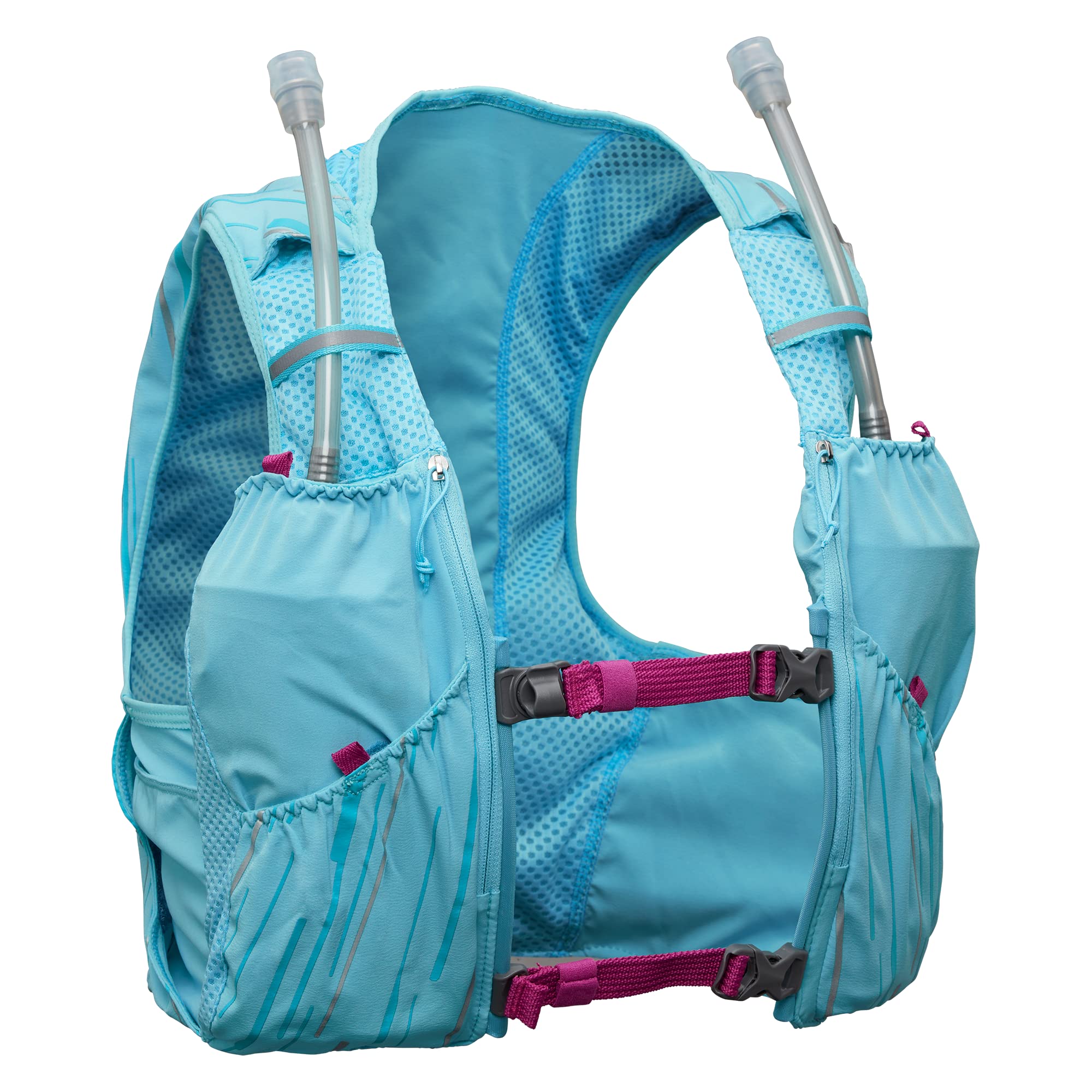 nathan-pinnacle-hydration-running-vest-backpack-4l-with-two-20oz-soft-flasks-lig image 2