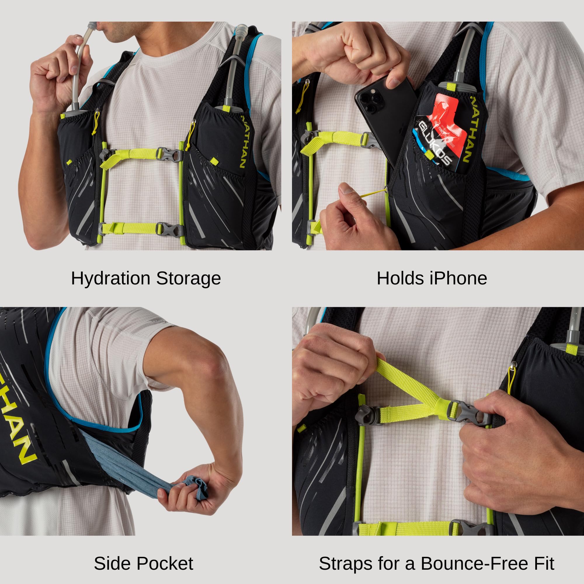 nathan-pinnacle-race-vest-4l-hydration-pack-with-two-20-oz-soft-flasks-water-res image 2