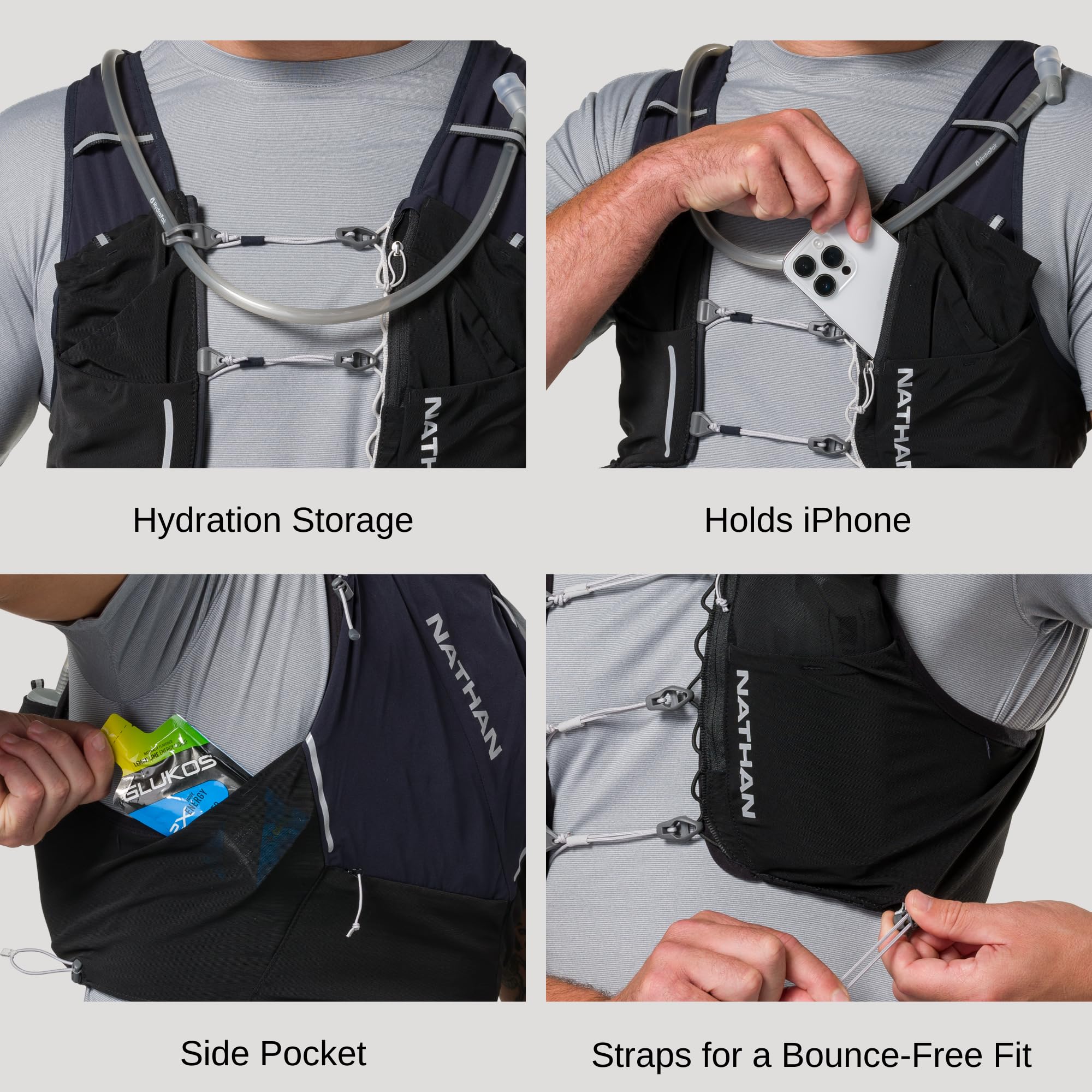 nathan-pinnacle-pro-12l-hydration-running-vest-1-6l-insulated-bladder-quick-fit- image 2