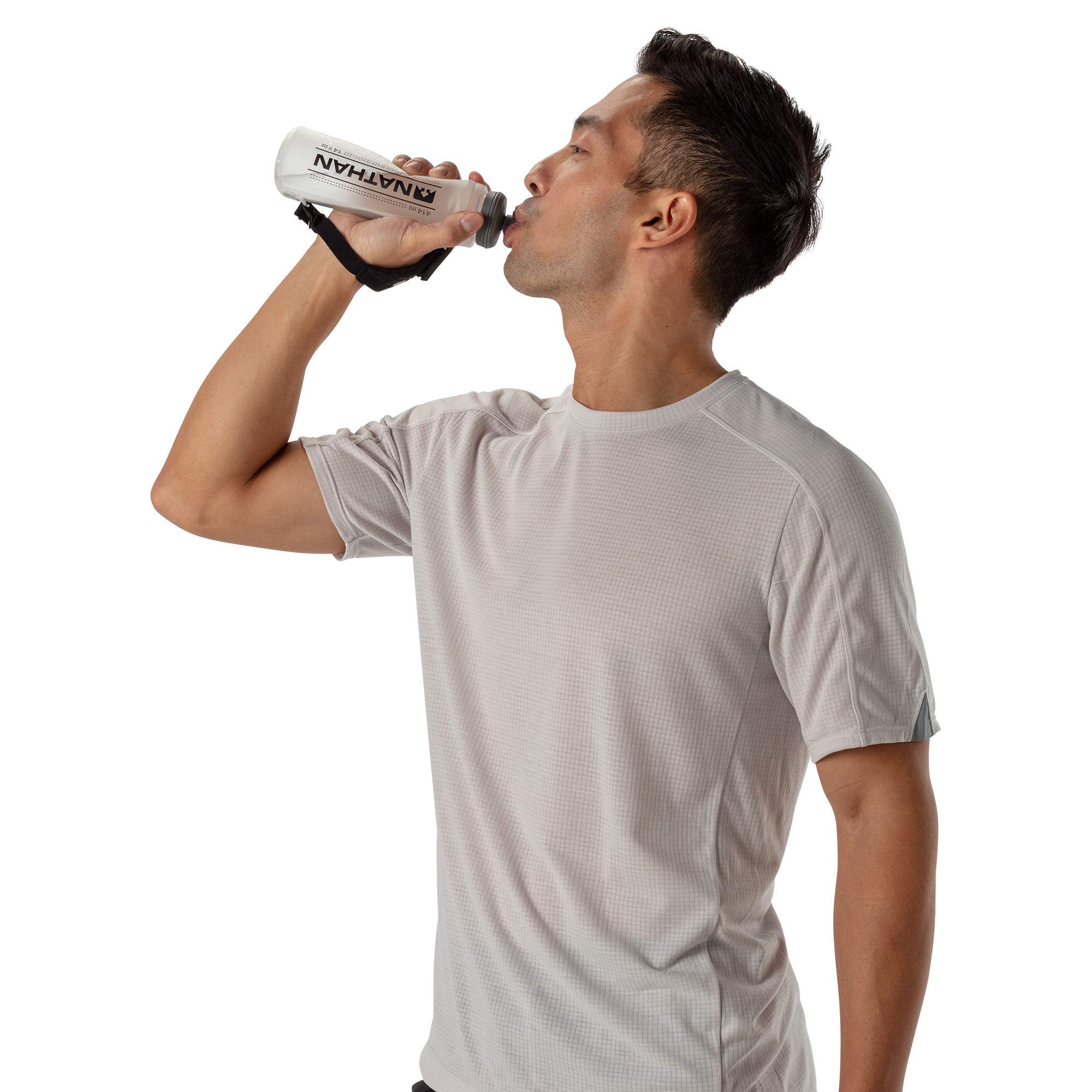 nathan-pinnacle-lite-handheld-14oz-flask-soft-water-bottle-with-integrated-hand- image 4
