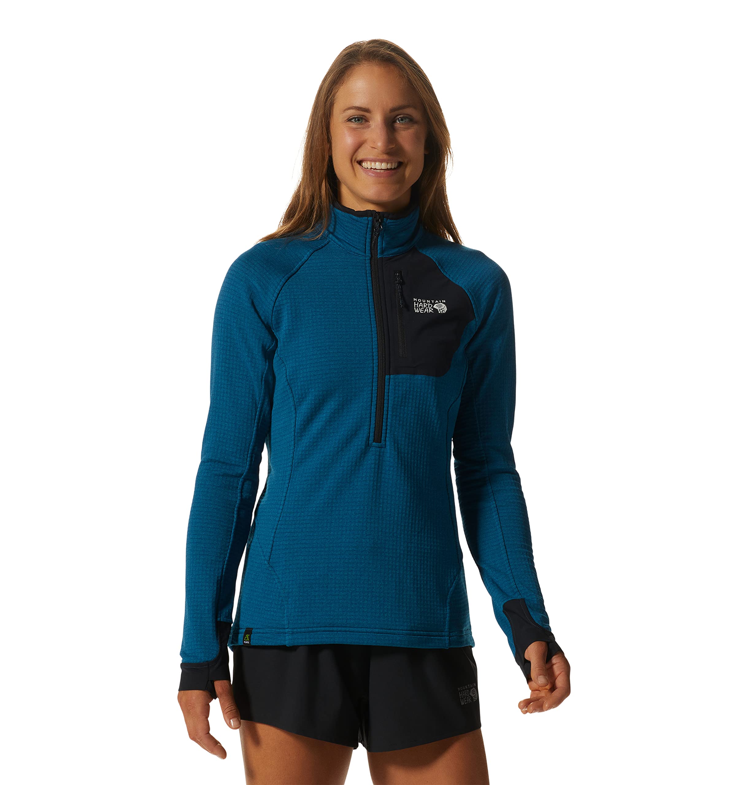 mountain-hardwear-polartec-power-grid-1-2-zip-jacket-double-brushed-recycled-fle image 8