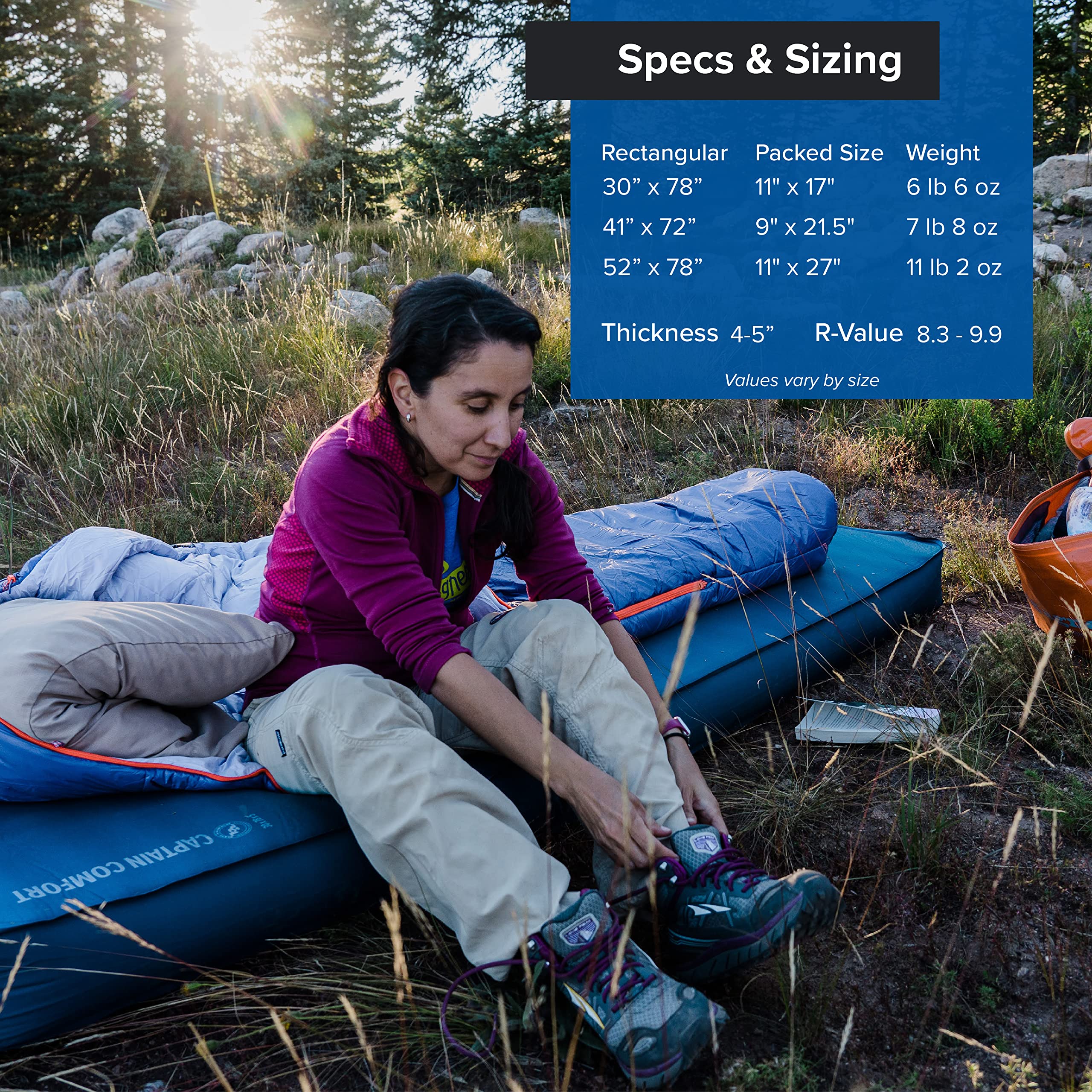 big-agnes-captain-comfort-deluxe-self-inflating-camp-sleeping-pad-30-x-78-in-r-v image 5