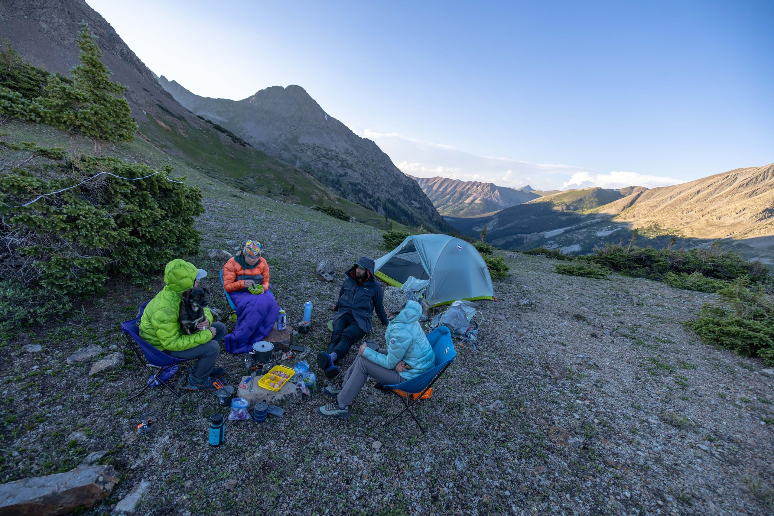 big-agnes-skyline-ultralight-backpacking-chair-hub-less-aluminum-frame-evening-p image 2