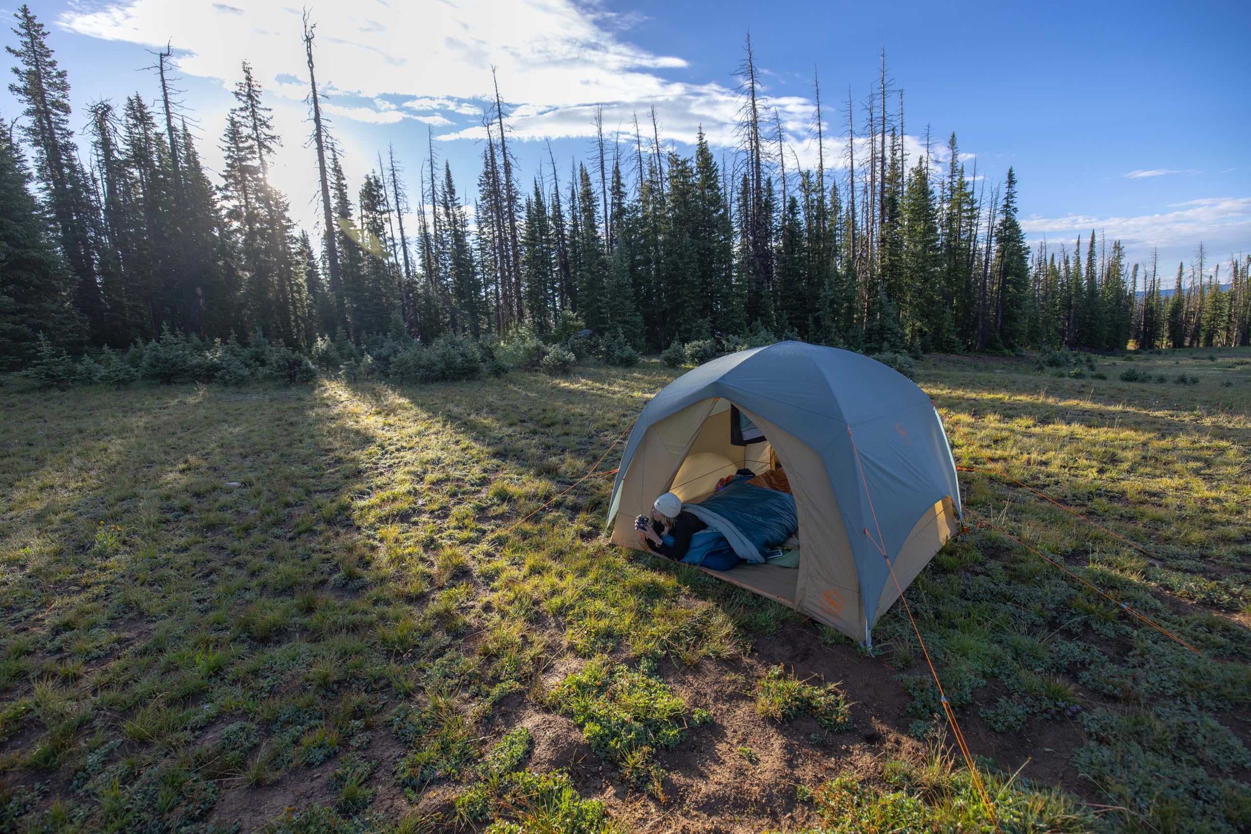 big-agnes-echo-park-sleeping-bag-extra-roomy-deluxe-synthetic-camping-bag-with-p image 7