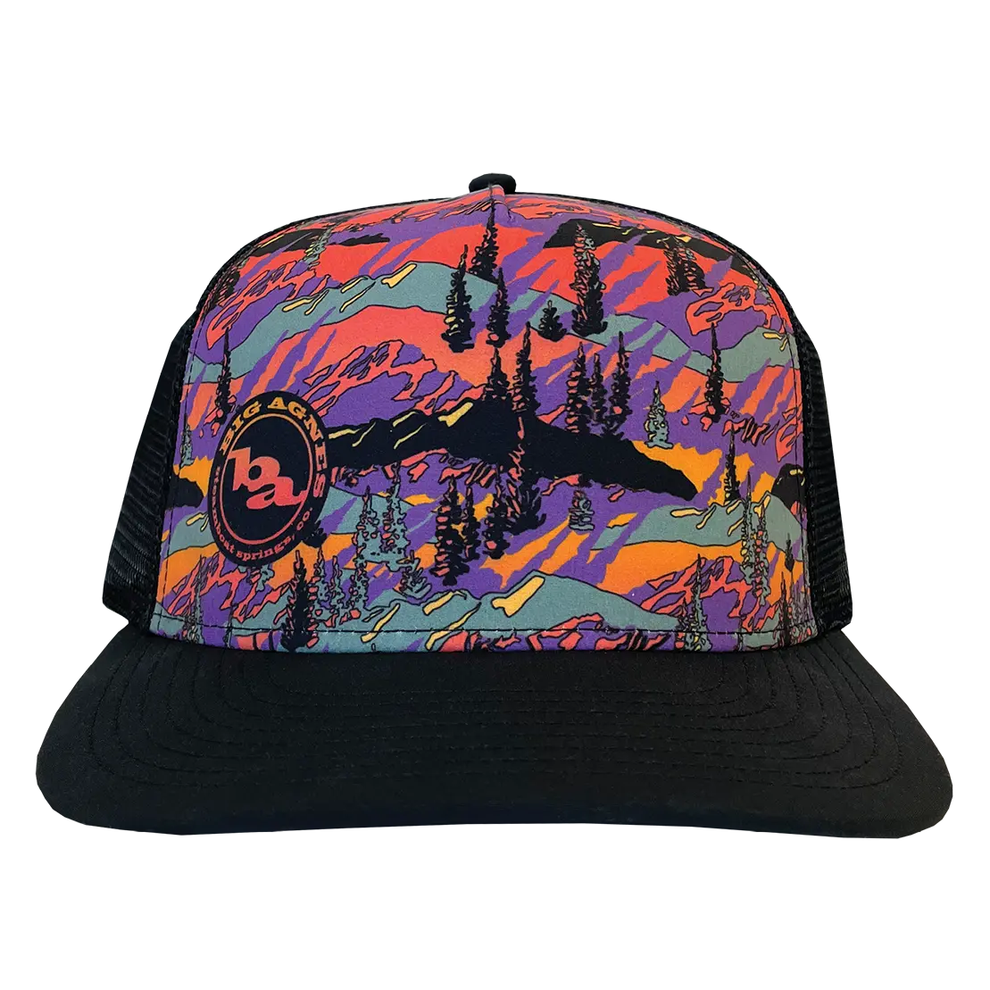 big-agnes-alpenglow-trucker-hat-limited-edition-25th-anniversary-print image 2