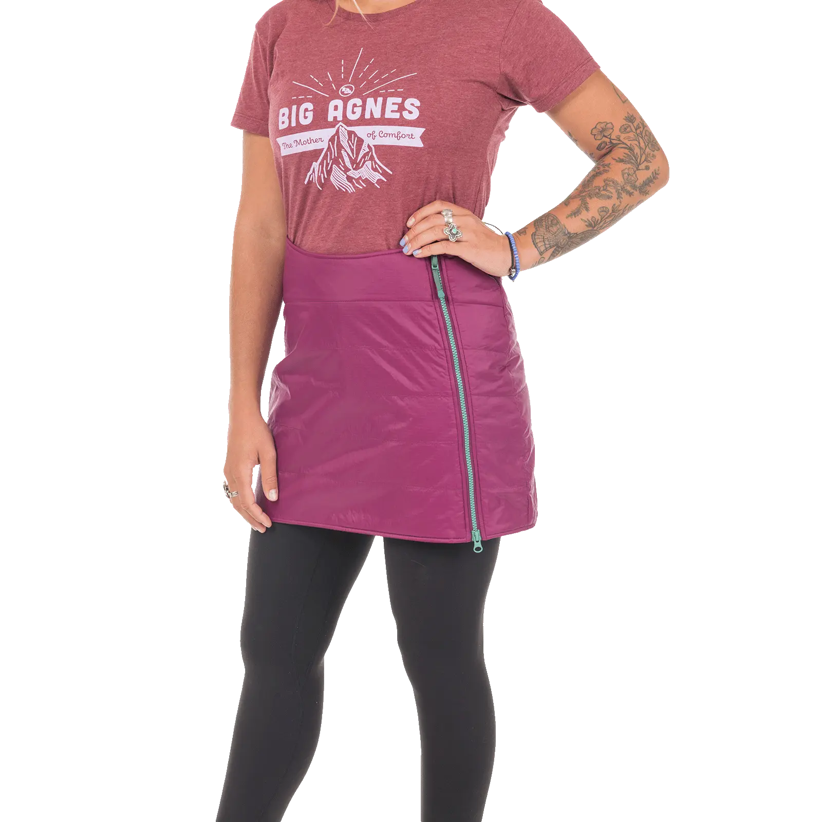 big-agnes-women-s-columbine-skirt-ultralight-insulated-stretch-warming-layer image 2