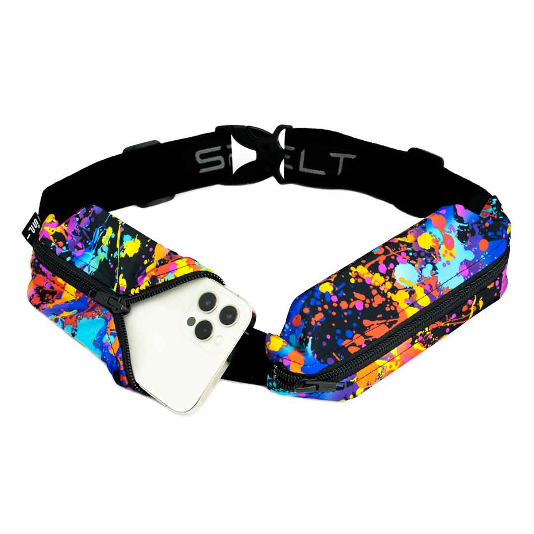 spibelt-dual-pocket-pro-running-belt-two-expandable-pockets-wide-band image 3