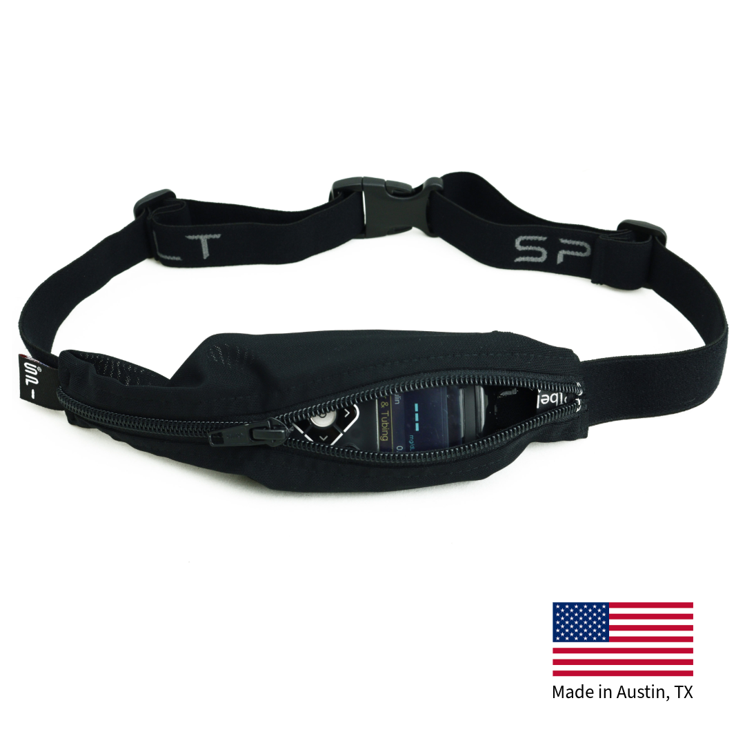 spibelt-diabetic-running-belt-with-insulin-pump-pass-through-hole-wide-25-47-fit image 2