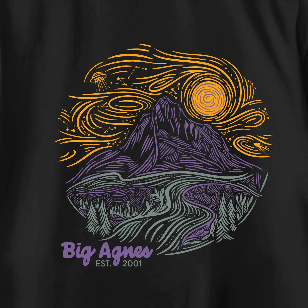 big-agnes-w-s-cosmic-sky-t-shirt-limited-edition-25th-anniversary-ring-spun-cott image 2